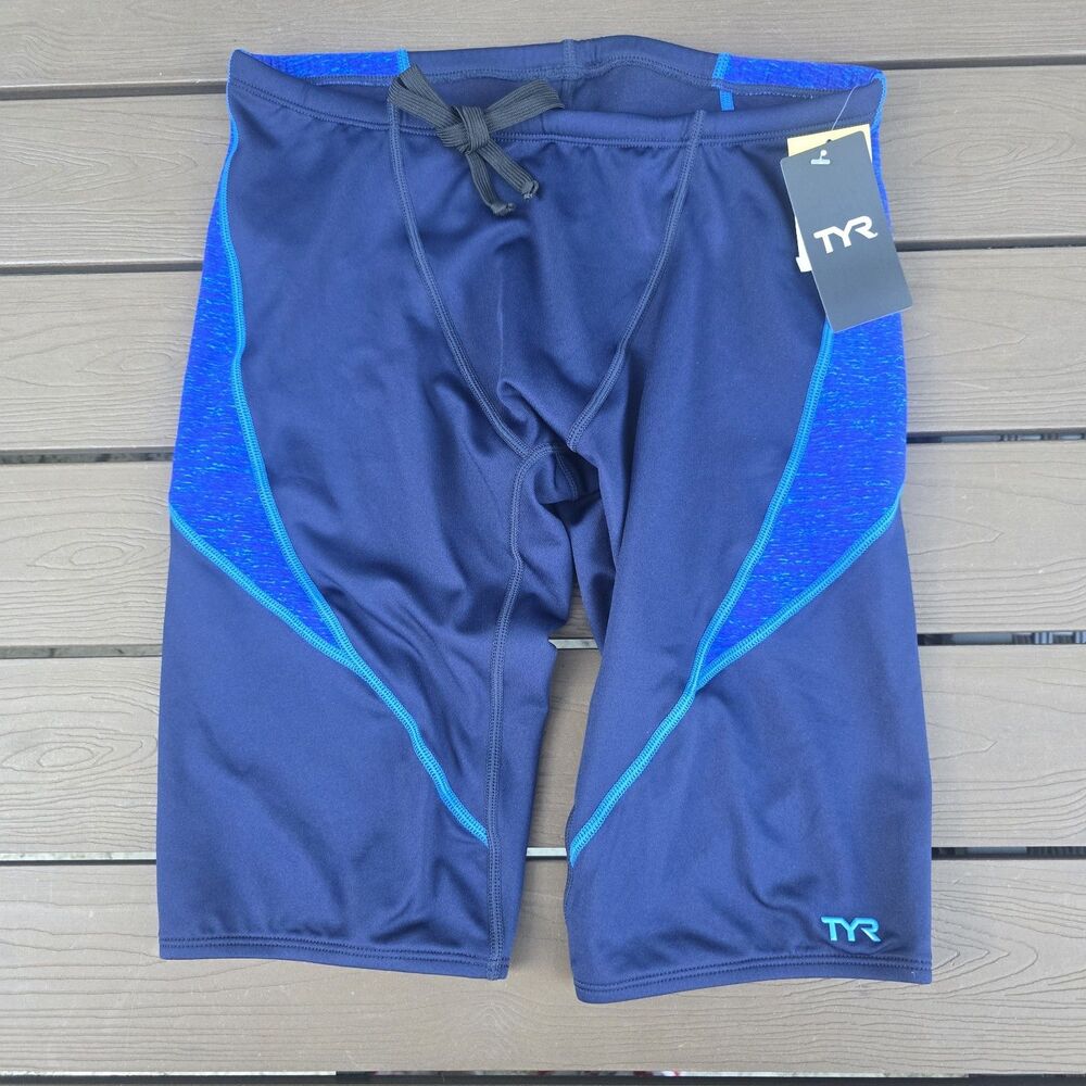 TYR Durafast Elite Men's Blue Lapped Ultramarine Blade Jammer SZ 32 New